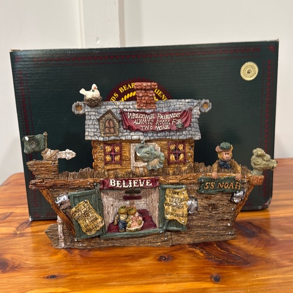 NIB 1995 Vtg Boyds Bears SS Noah The Ark Large Figurine - Picture 1 of 9